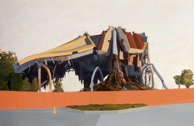 Angelina Gualdoni, Crest, Oil and Acrylic on Canvas, 48" x 72", 2002