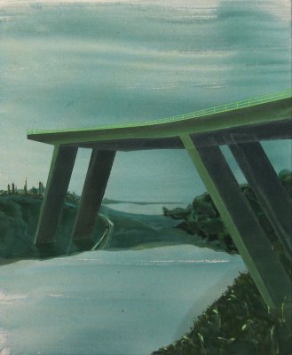 Angelina Gualdoni, Monument, Oil and Acrylic on Canvas, 12" x 18", 2004