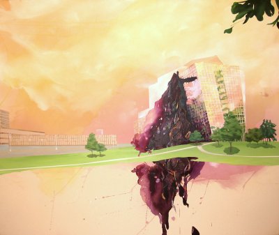 Angelina Gualdoni, Reflecting Skin (2), Oil and Acrylic on Canvas, 60" x 72", 2004